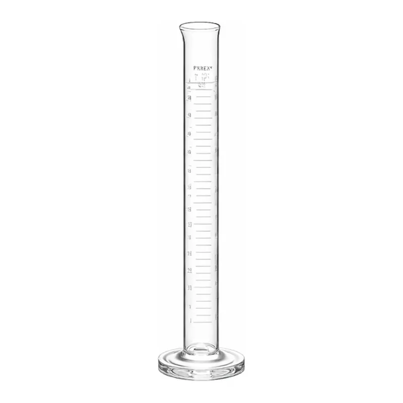 Corning PYREX Single Metric Scale Cylinders, Lifetime Red, Graduated, To Contain