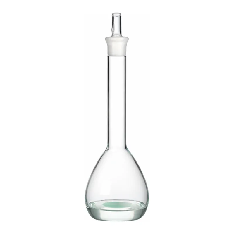 Corning PYREXPLUS Class A Volumetric Flask, Protective Coating, with PYREX Standard Taper Stopper