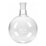 Corning PYREX Short Neck Boiling Flask, Round Bottom, Standard Taper Joint