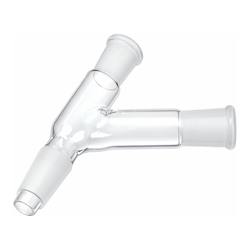 Corning PYREX Three-Way 120° Angle Connecting Adapter with 24/40 Standard Taper Joints