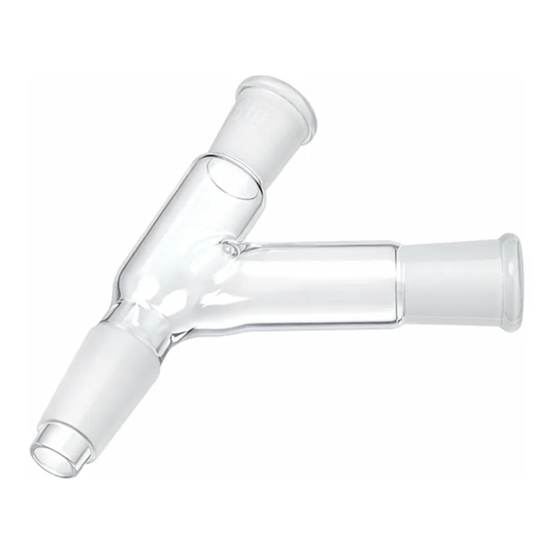 Corning PYREX Three-Way 120° Angle Connecting Adapter with 24/40 Standard Taper Joints
