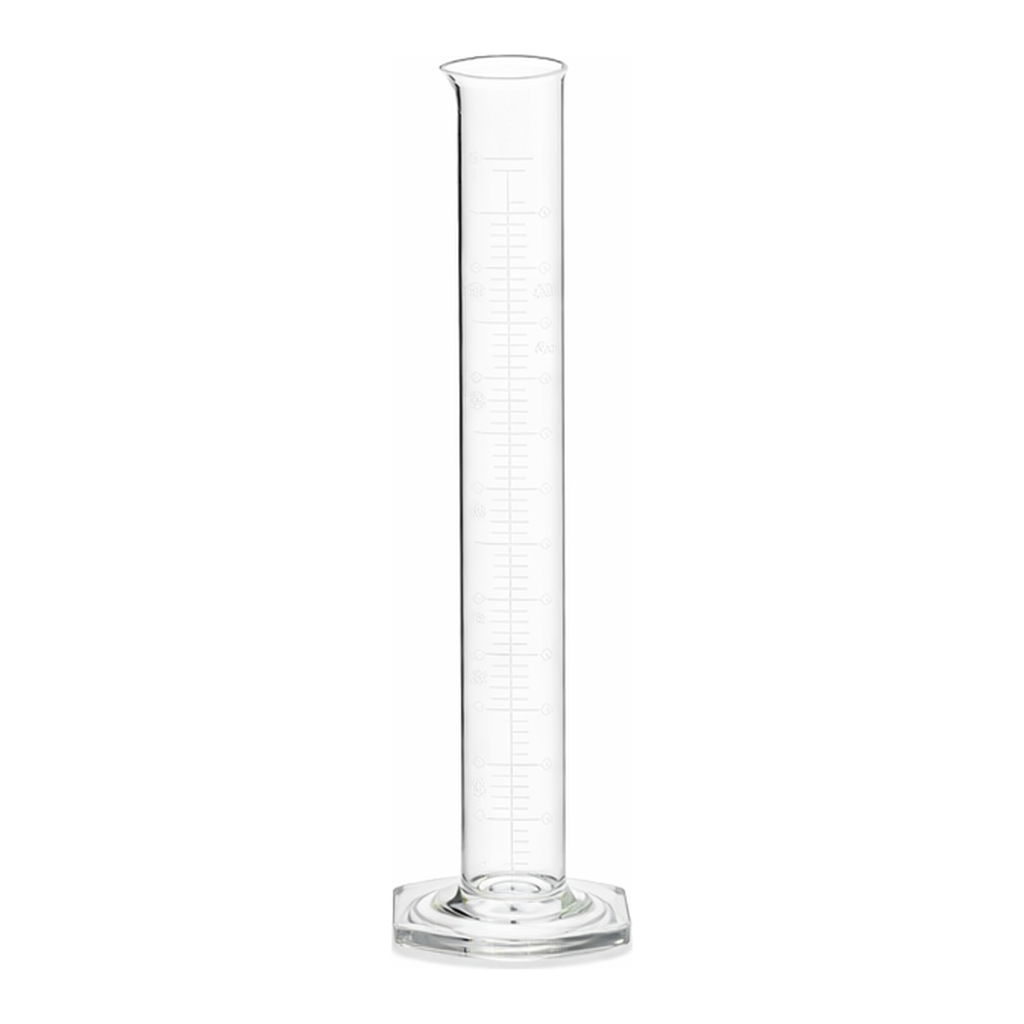 Corning PYREXPLUS Single Metric Scale Cylinders, Protective Coating, Graduated, To Deliver