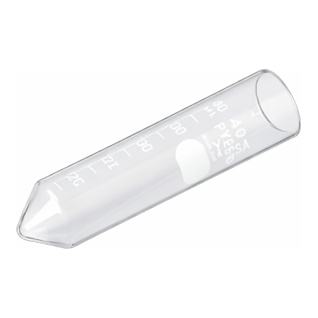 Corning PYREX 40 mL Heavy Duty Conical Centrifuge Tube, White Graduations with Pourout
