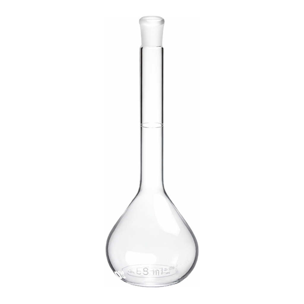 Corning PYREX Class A Volumetric Flask with Polyethylene Standard Taper Stopper