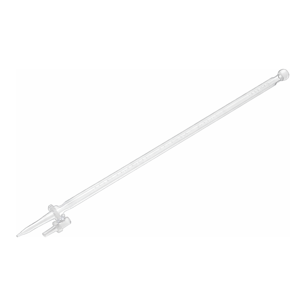 Corning PYREX Precision Bore Buret, Class A, Straight Bore Standard Taper Stopcock, Colored Markings