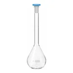 Corning PYREX Class A Lifetime Red Volumetric Flask with Snap Cap, Graduated, To Contain