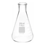 Corning PYREX Narrow Mouth Erlenmeyer Flask with Heavy Duty Rim, Graduated