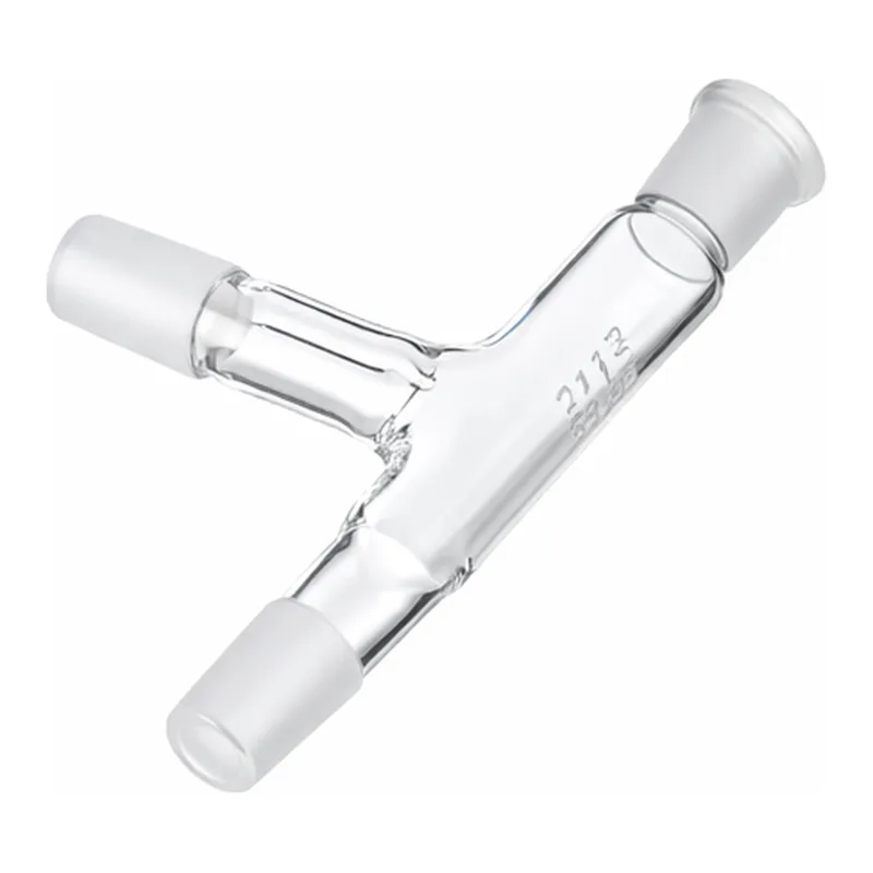 Corning PYREX 75° Angle Three-Way Connecting Adapter, Standard Taper Joints