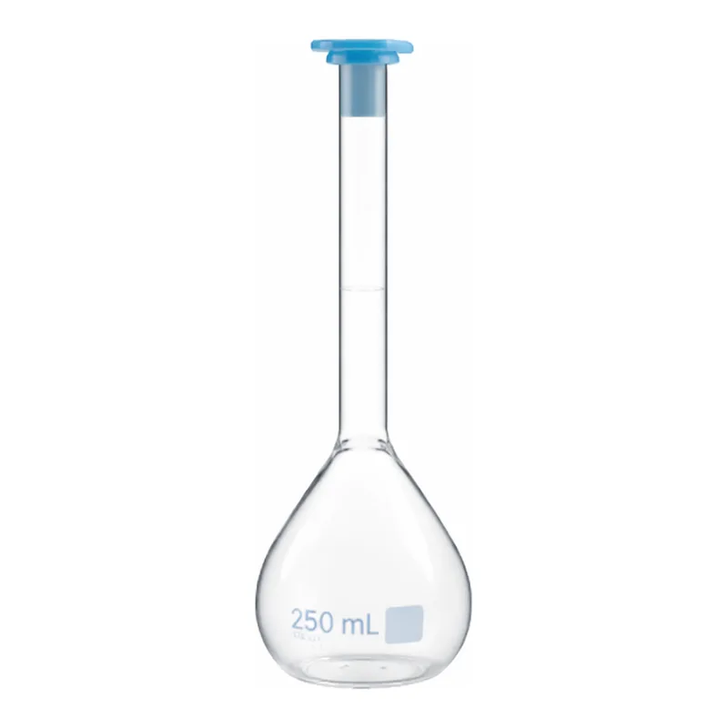 Corning PYREX VISTA Class B Volumetric Flask with Polyethylene Snap Cap