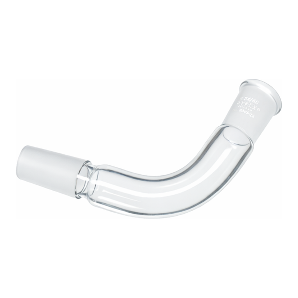 Corning PYREX 105° Angled Tube Adapter with Two-Way 24/40 Standard Taper Joints