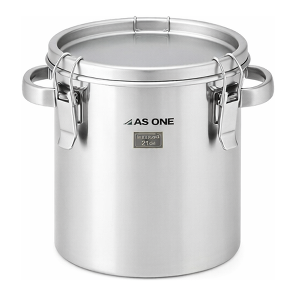 AS ONE Stainless Steel Sealed Tank(Handle Type·SUS304), 스테인리스 밀폐 탱크(손잡이 타입·SUS304)