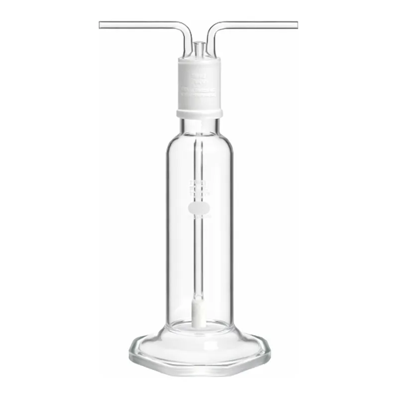 Corning PYREX Gas Washing Bottles, Tall Form, Fritted Cylinder, Standard Taper Stopper