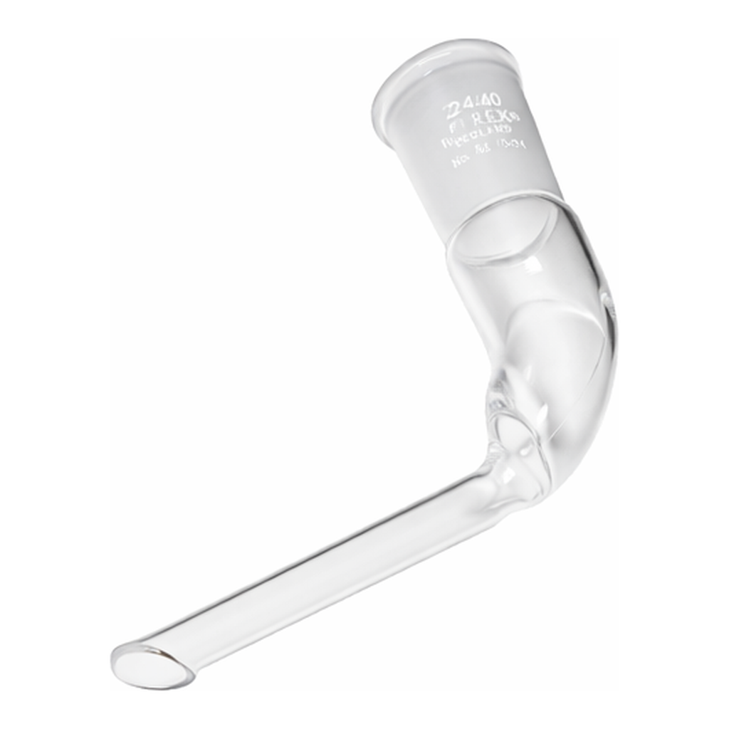 Corning PYREX 105° Angled Tube Adapter with Single 24/40 Standard Taper Joint