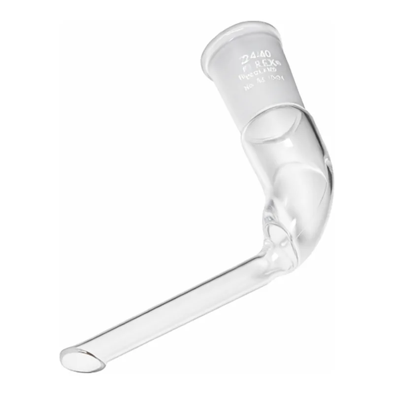 Corning PYREX 105° Angled Tube Adapter with Single 24/40 Standard Taper Joint