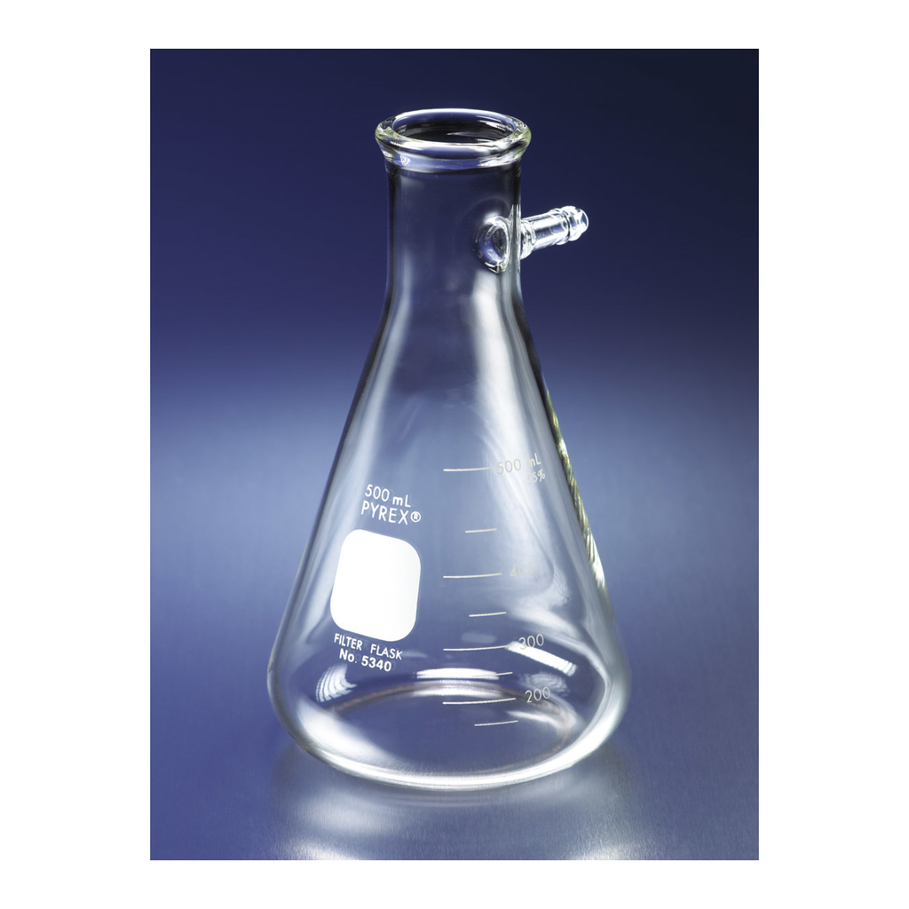 Corning PYREX Heavy Wall Filtering Flask, Tubulation, Graduated