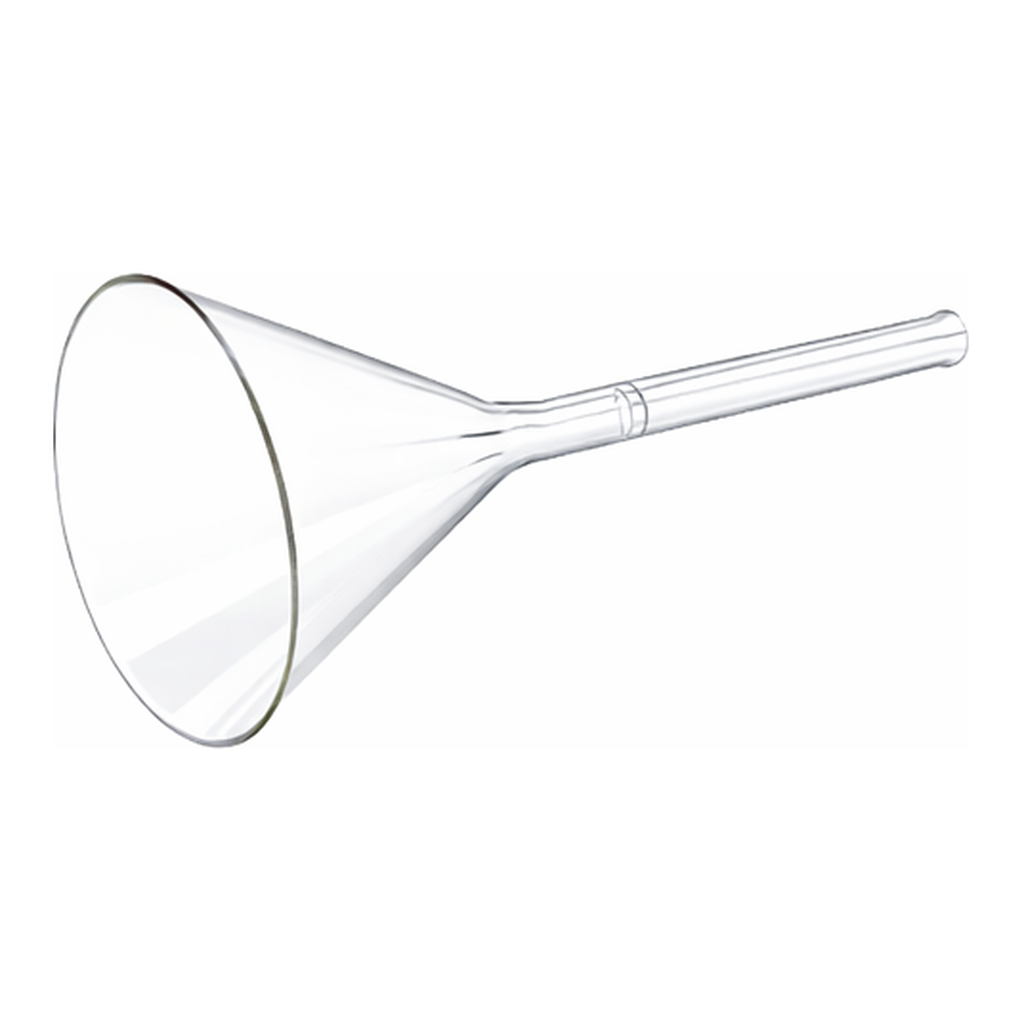 Corning PYREX Plain 60° Angle Funnels, Short Stem, Large Size