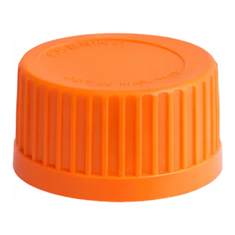 Corning GLS80 Orange Polypropylene Screw Cap with Plug Seal