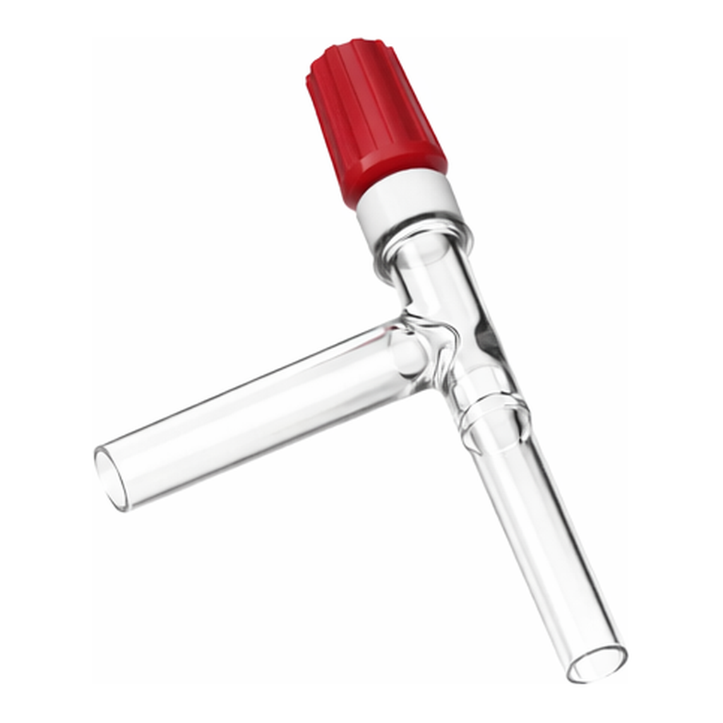 Corning PYREX Product Standard Stopcock, Body, Rotaflo PTFE High Performance, Two-way, 90° Angle, Plain Bore