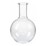 Corning PYREX Short Ring Neck Boiling Flask, Round Bottom