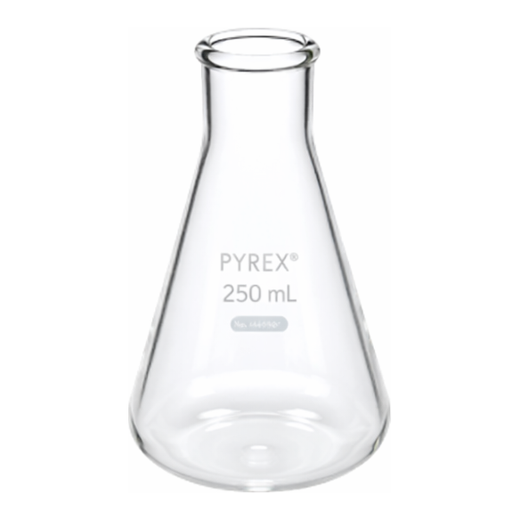 Corning PYREX Narrow Mouth Erlenmeyer Flask with Baffles