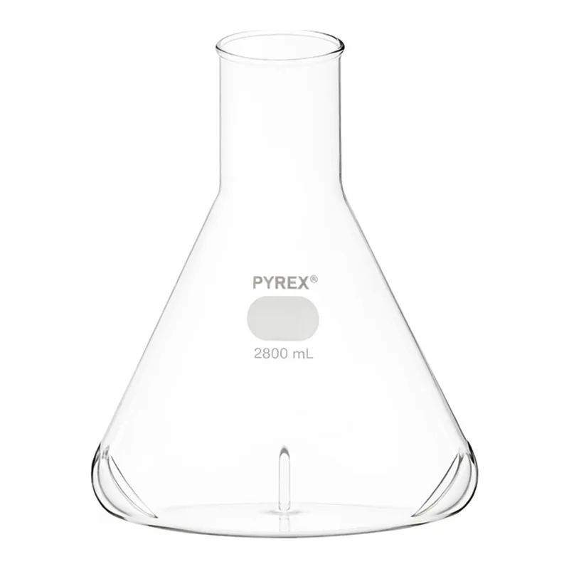 Corning PYREX 2800 mL Fernbach-Style Culture Flask with Baffles