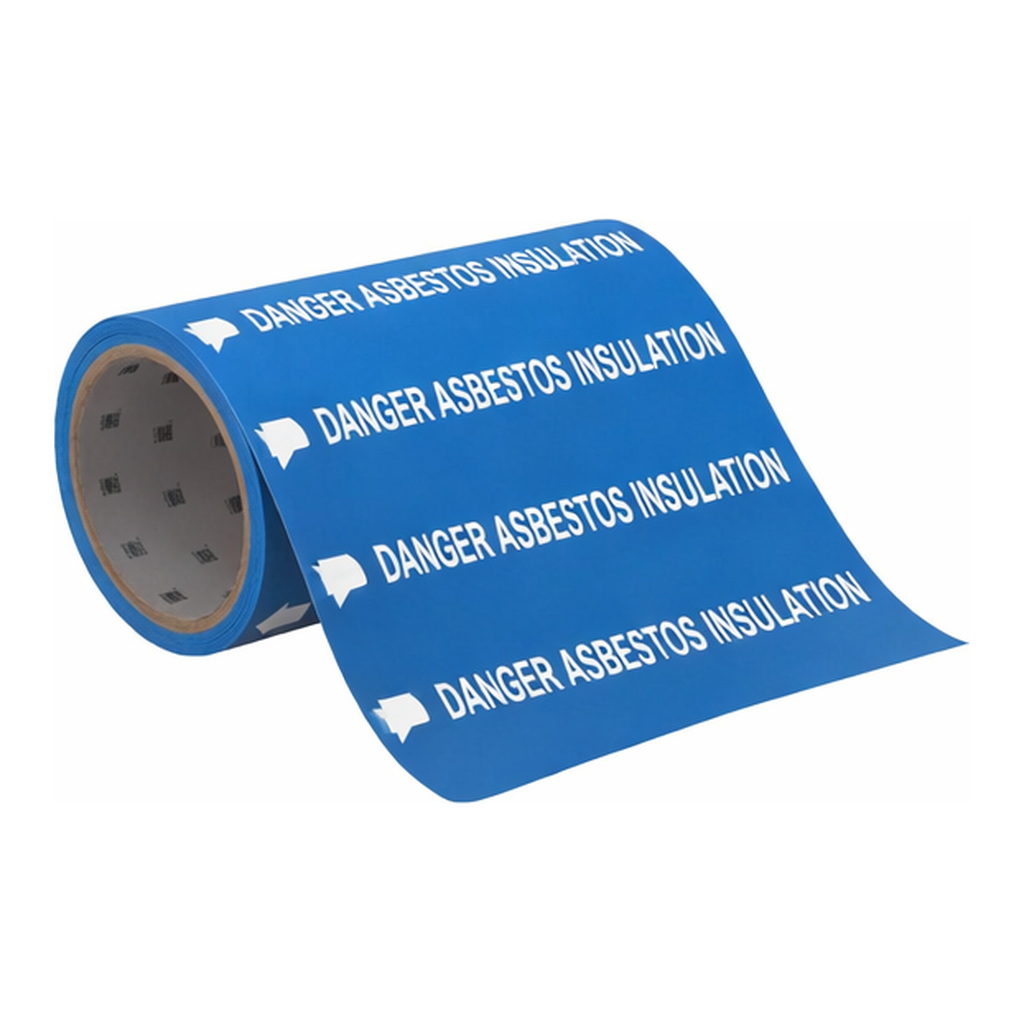 Brady DANGER ASBESTOS INSULATION Roll Form Pipe Marker