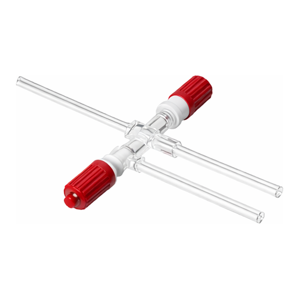 Corning PYREX Product Standard Stopcock, Brand Body, Rotaflo PTFE High Performance, Three-way, Plain Bore