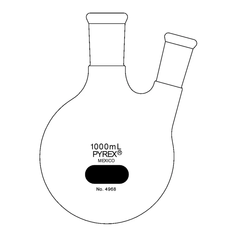 Corning PYREX Replacement 1L Two Neck Boiling Flask