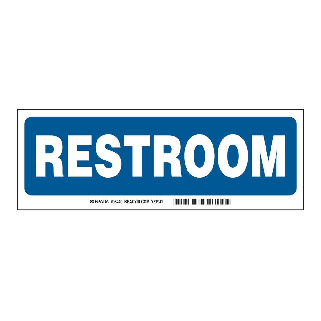 Brady Restroom sign