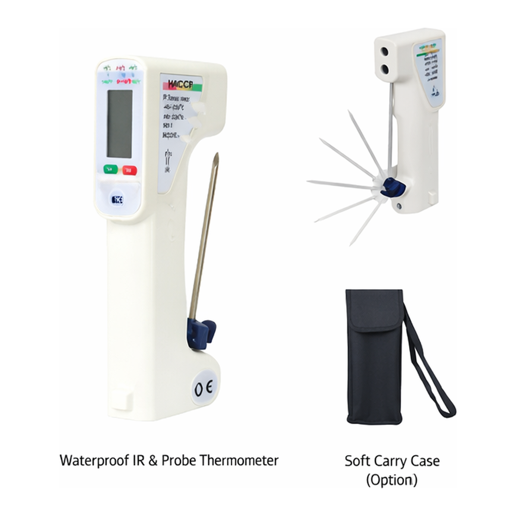AZ Waterproof IP65 IR(infrared)+Contact Pt-Probe Thermometer