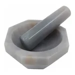 AS ONE Agate Mortar 40 x 50 x 11 with Pestle