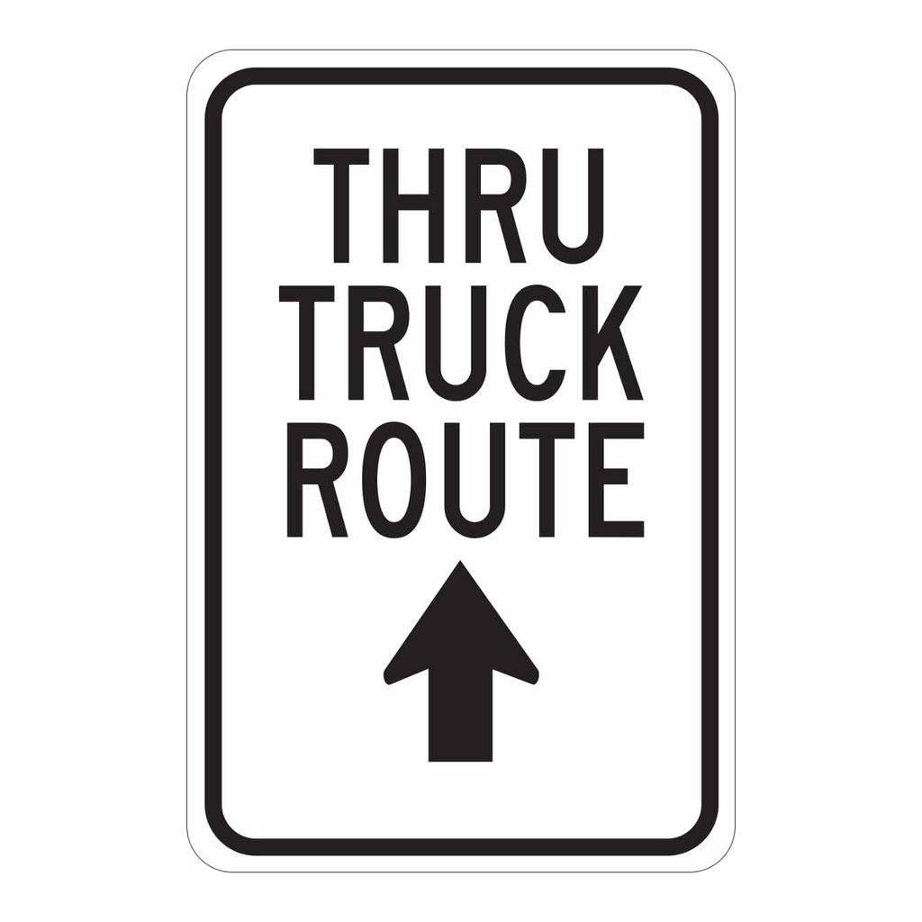 Brady Thru Truck Route Sign