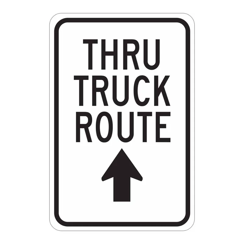 Brady Thru Truck Route Sign