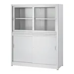 AS ONE Stainless Steel Cabinet (Upper Glass Door / Lower Stainless Door), 스테인리스 보관장 (상부 유리문/ 하부 스테인리스 문)