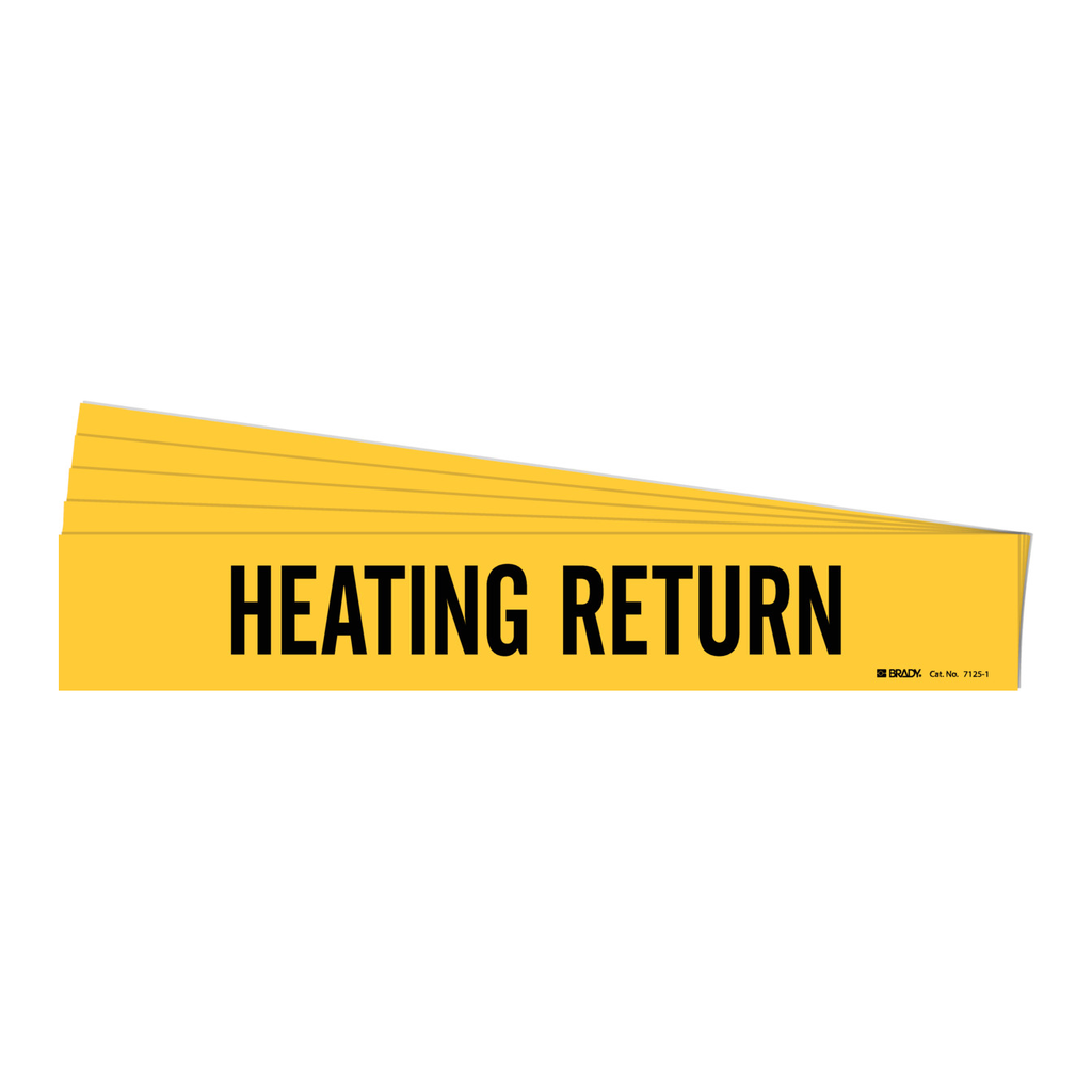 Brady HEATING RETURN Pipe Marker