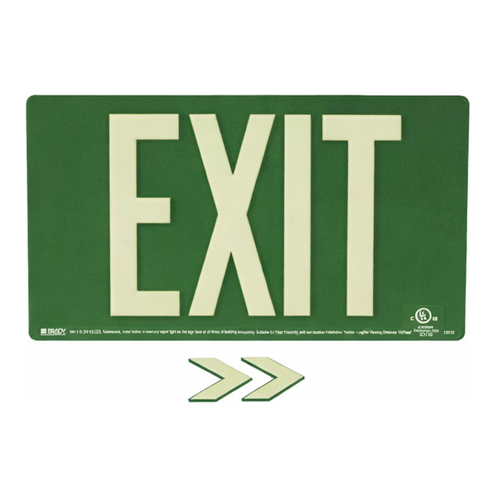 Brady BradyGlo Exit Sign - Wall Mount