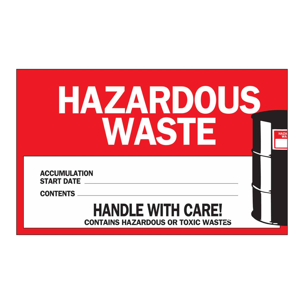 Brady HAZARDOUS WASTE ACCUMULATION START DATE CONTENTS Labels