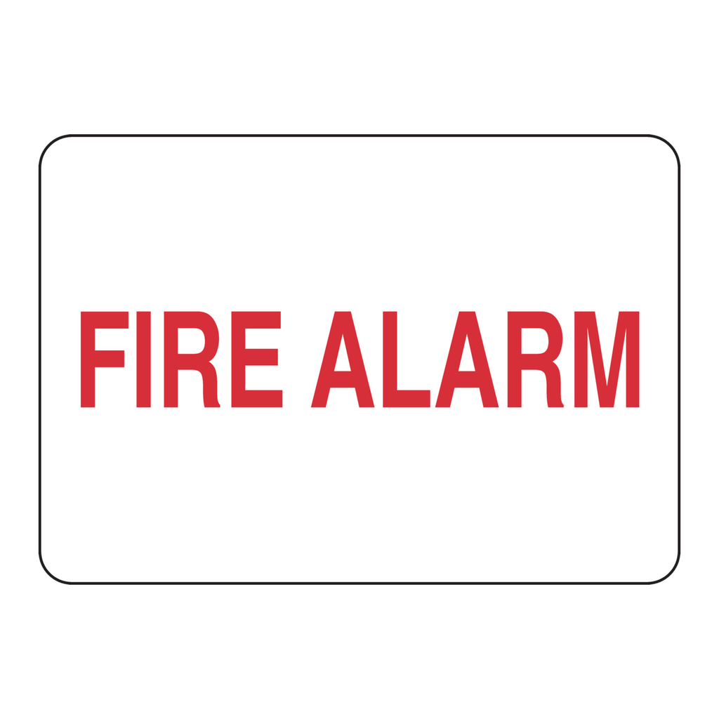Brady Fire Alarm Sign