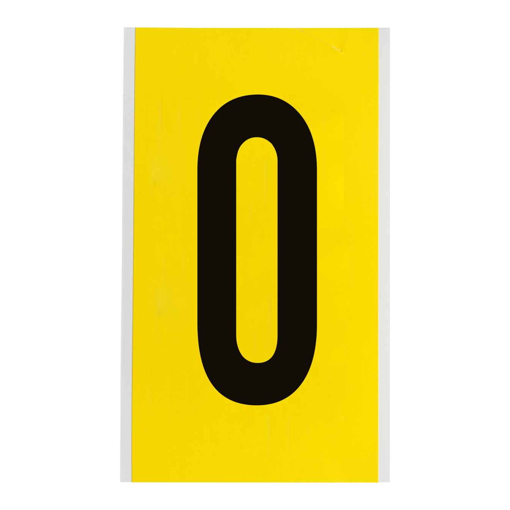 Brady 6" Character Height Black on Yellow Repositionable Numbers and Letters