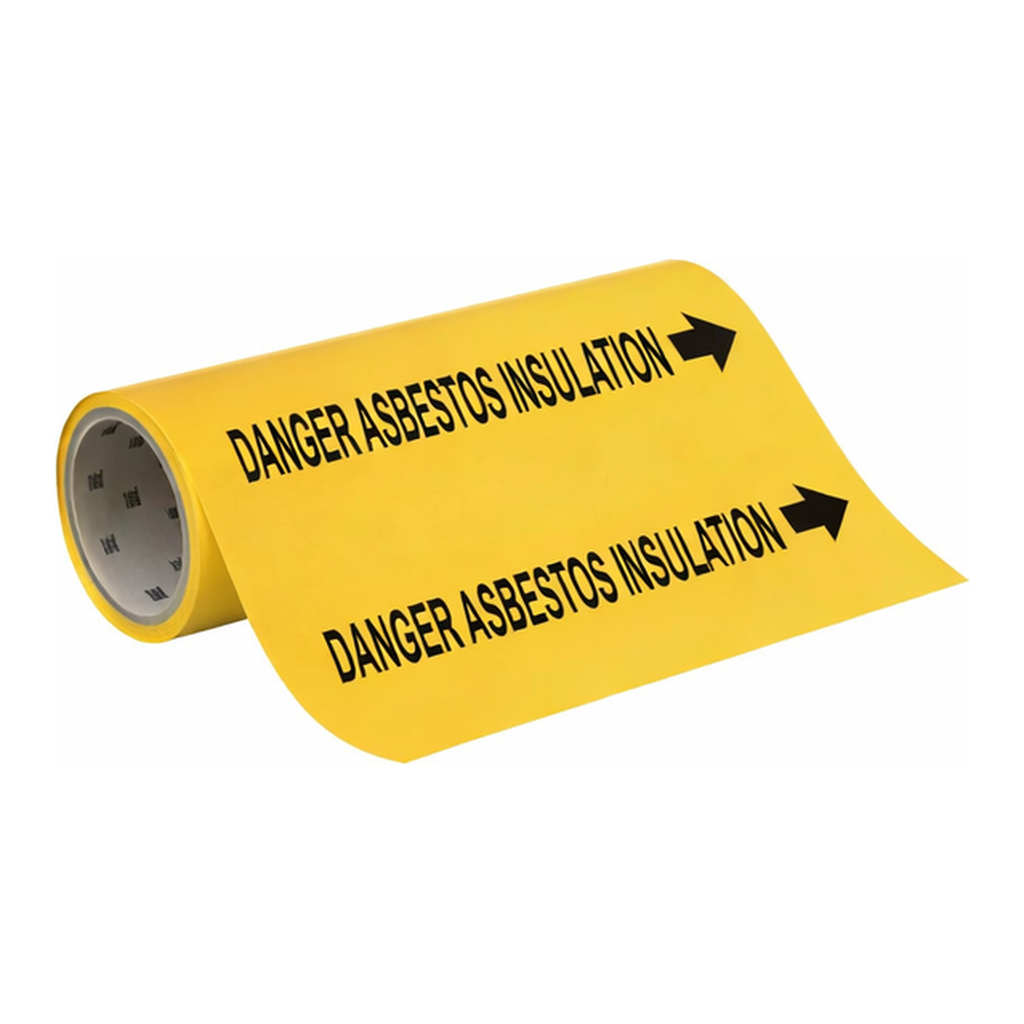 Brady DANGER ASBESTOS INSULATION Roll Form Pipe Marker