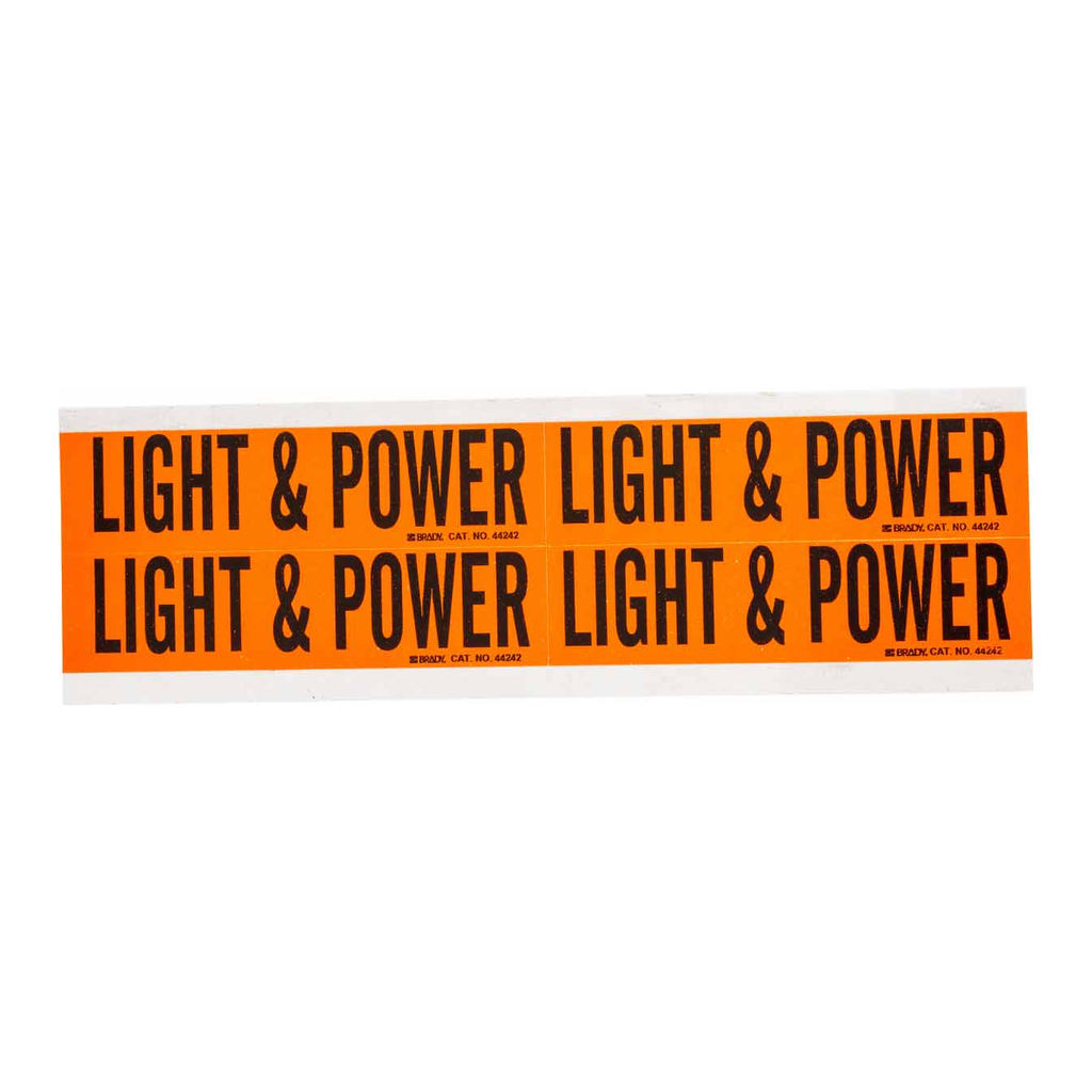 Brady Light and Power Conduit and Voltage Labels