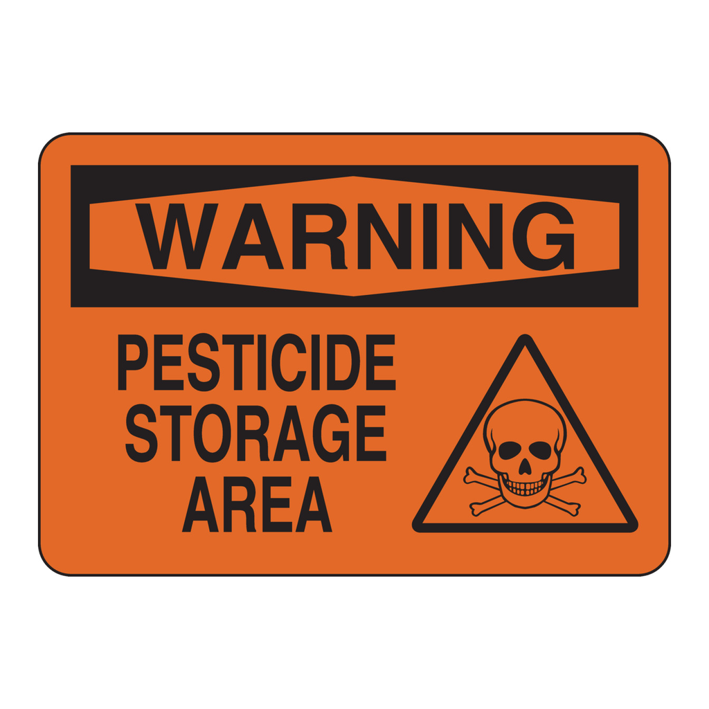 Brady WARNING Pesticide Storage Area Sign