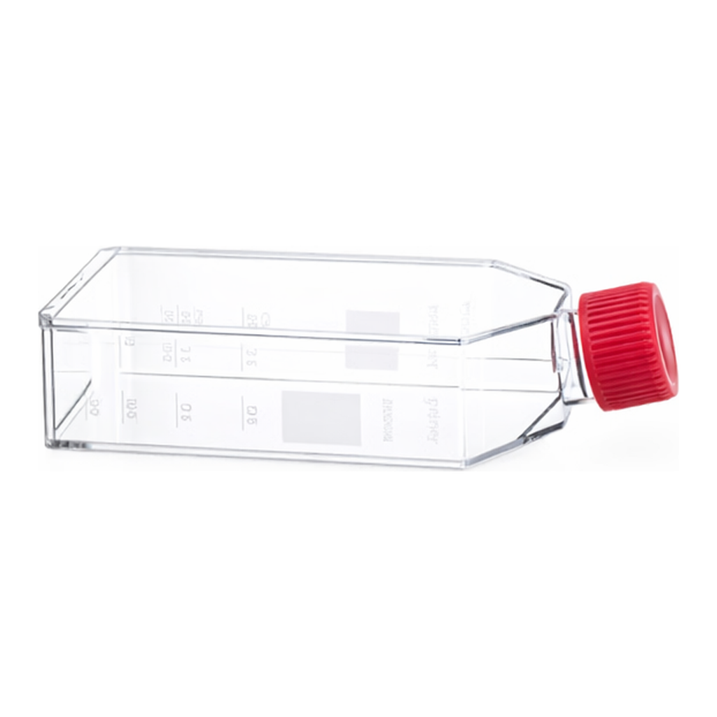 Greiner Bio One CELL CULTURE FLASK, 250 ML, 75 CM², PS,CELLCOAT®, COLLAGEN TYPE 1, RED FILTER SCREW CAP, 5 PCS./BAG