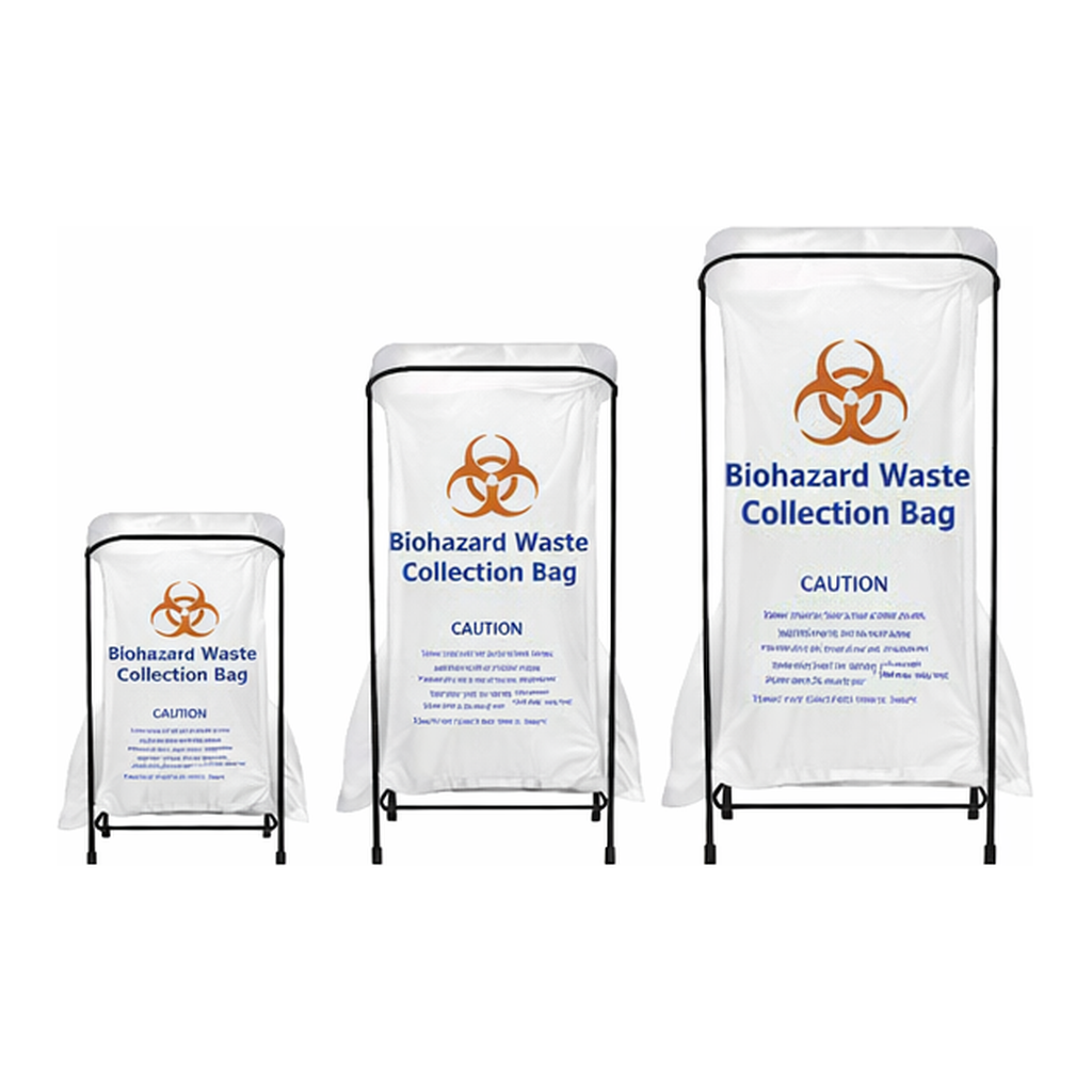 SciLab PP Biohazard Waste Collection Bag & Stand