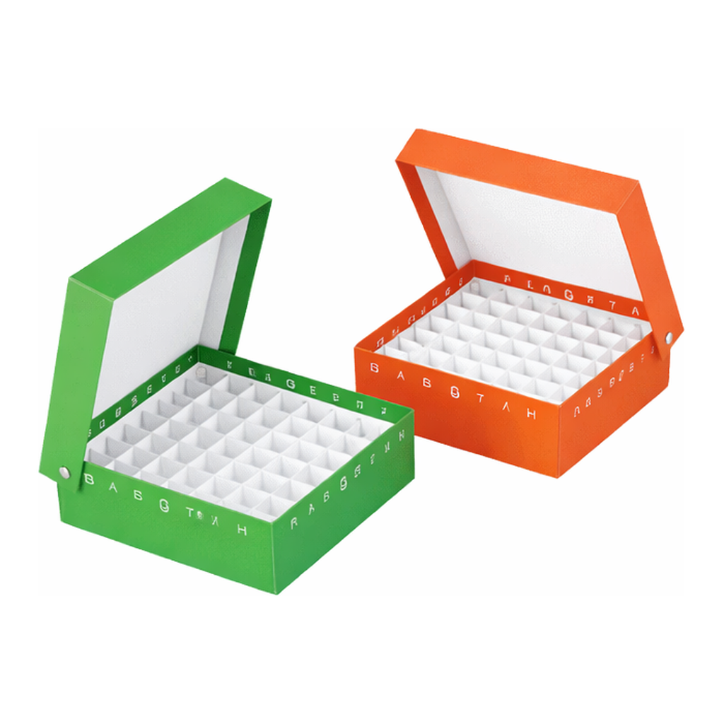 Hinged Lid 81 & 100 holes 4 Color Cardboard Freezer Box