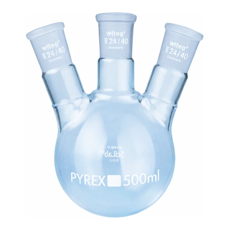 SciLab DURAN glass 3× Joint Neck Round Bottom Flask