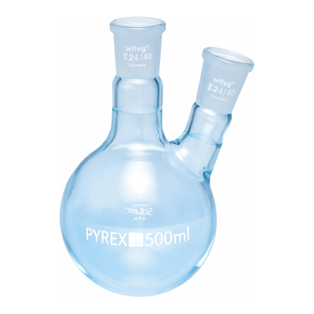 SciLab DURAN glass 2× Joint Neck Round Bottom Flask