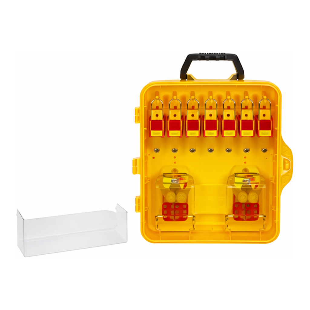 Brady 12-Lock Lockout Station with Nylon Safety Lockout Padlocks