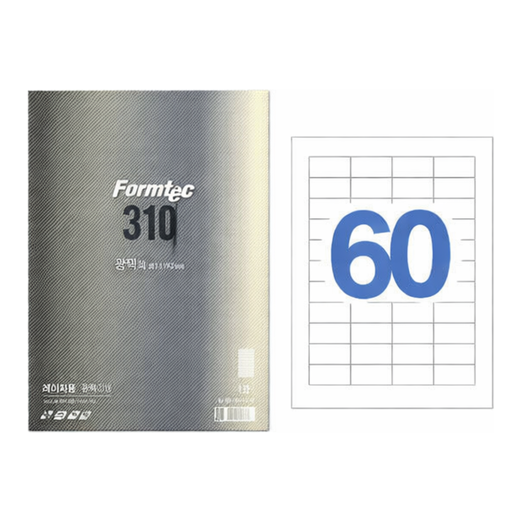 OFFICENEX 바코드용 광택 라벨(60칸/100매/LB-3101/폼텍)