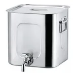 AS ONE Stainless Steel Square Tank with Spigot, SUS304, 하구 각형 탱크